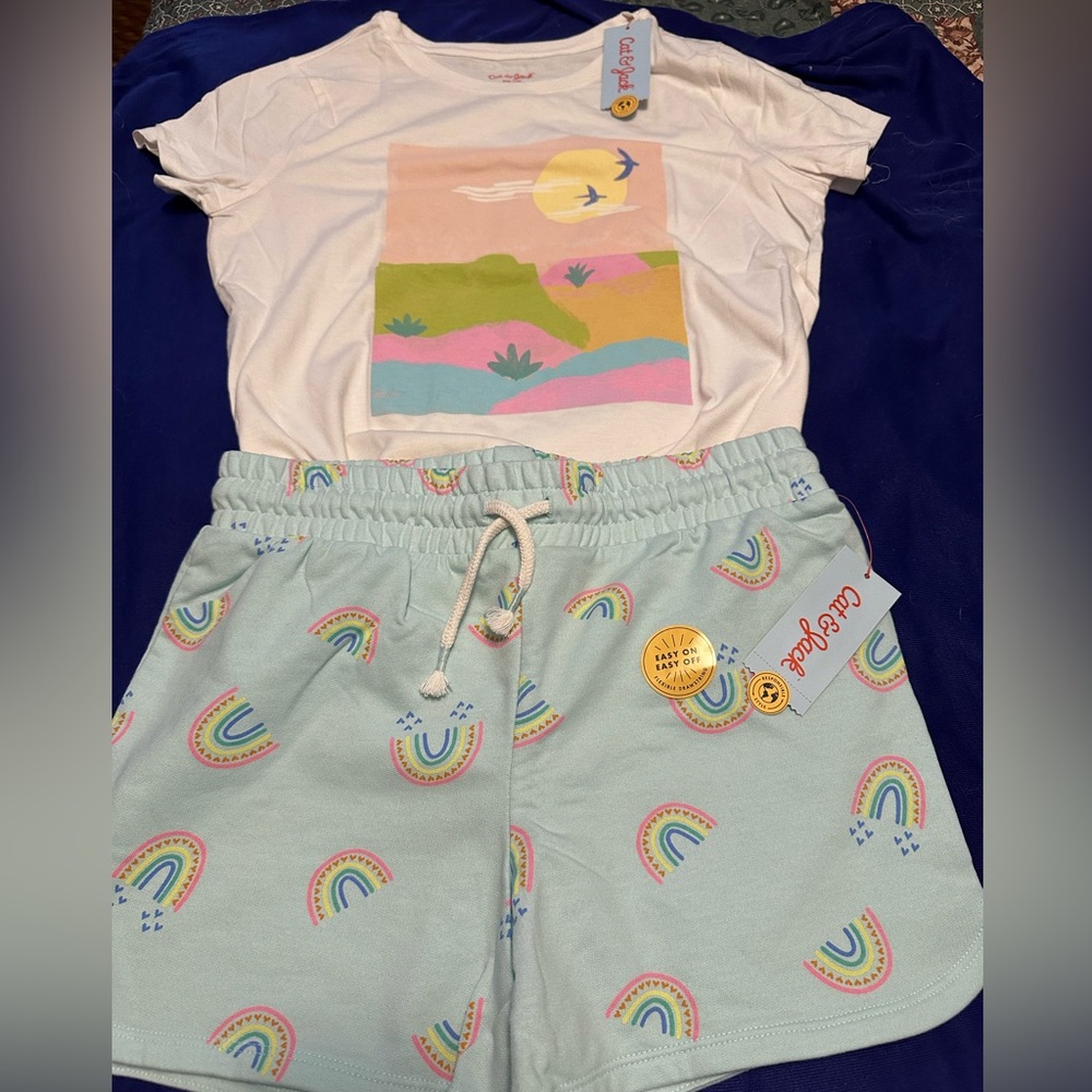 Cat and Jack short outfit. Size XL 18 girls